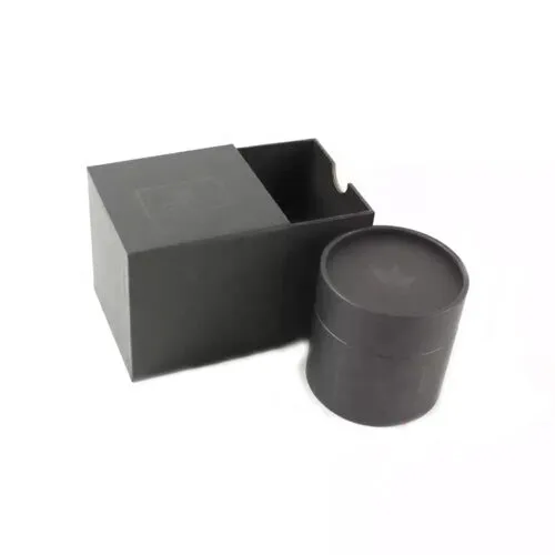 Custom Black Paper Tube Candle Packaging with Logo Print