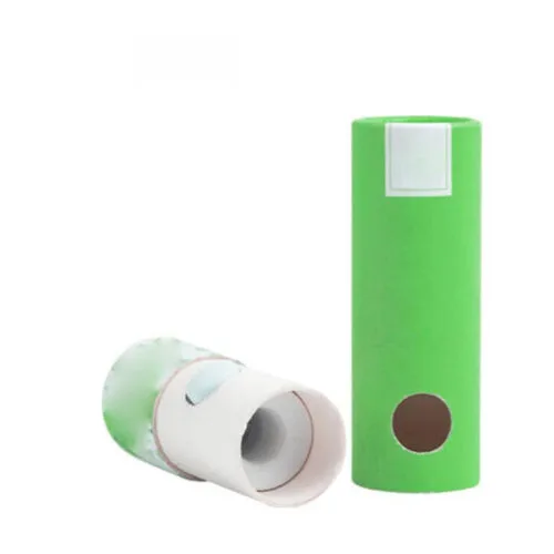 Custom Green Paper Tube Packaging for Cosmetics & Gifts