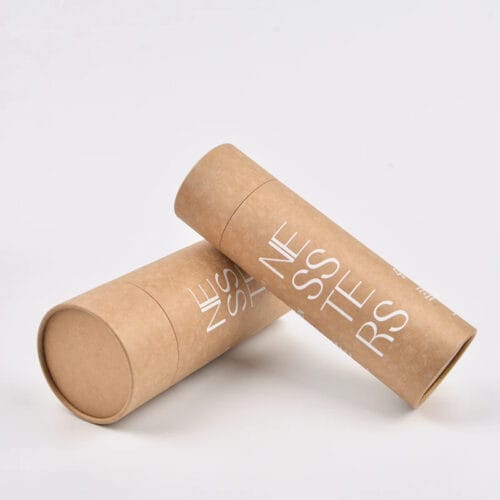 Imballaggio in tubo di carta kraft personalizzato per candele e regali