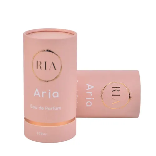 Scatole cilindriche d'imballaggio del tubo di carta del profumo rosa personalizzato