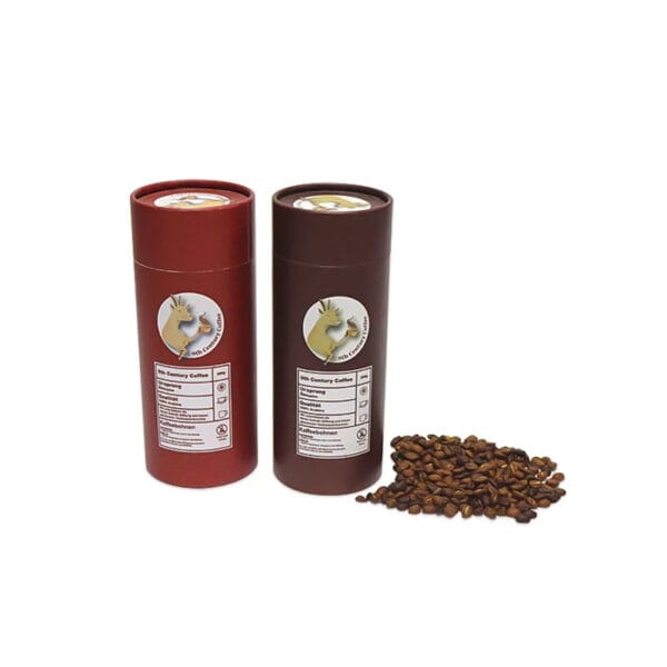 Custom Printed Coffee Bean Cylindrical Paper Tube Packaging