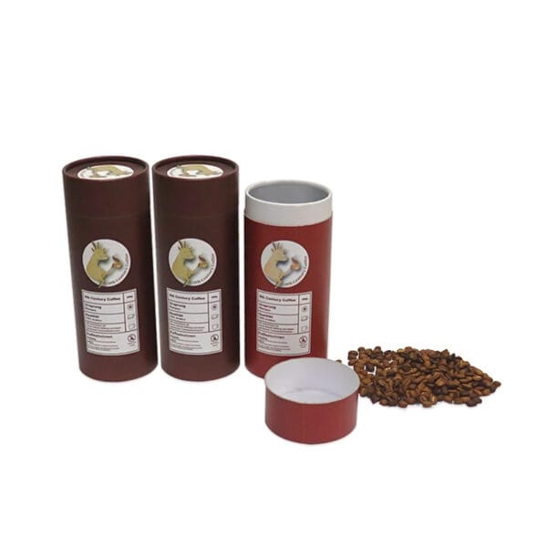Custom Printed Coffee Bean Cylindrical Paper Tube Packaging