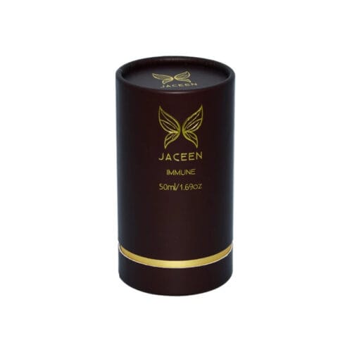 Boîte à cosmétiques en papier imprimé avec feuille d'or