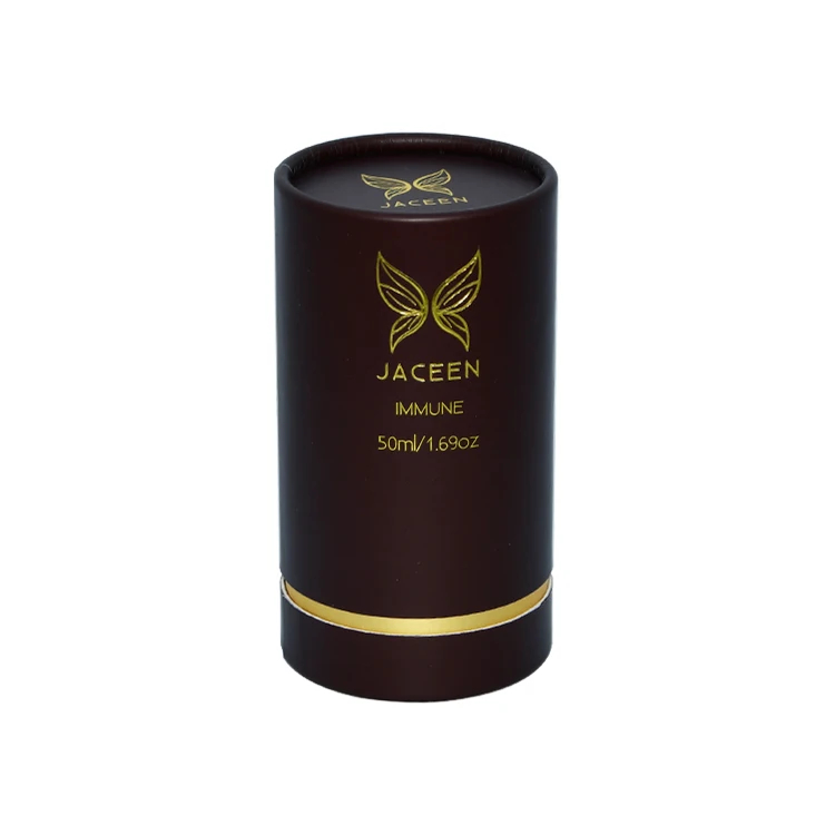 Boîte à cosmétiques en papier imprimé avec feuille d'or