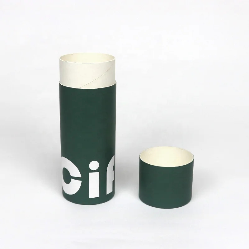Embalagem de tubo de papel rígido ecológico com impressão personalizada para presentes