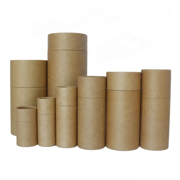Cajas de embalaje de tubo de papel kraft con impresión personalizada al por mayor