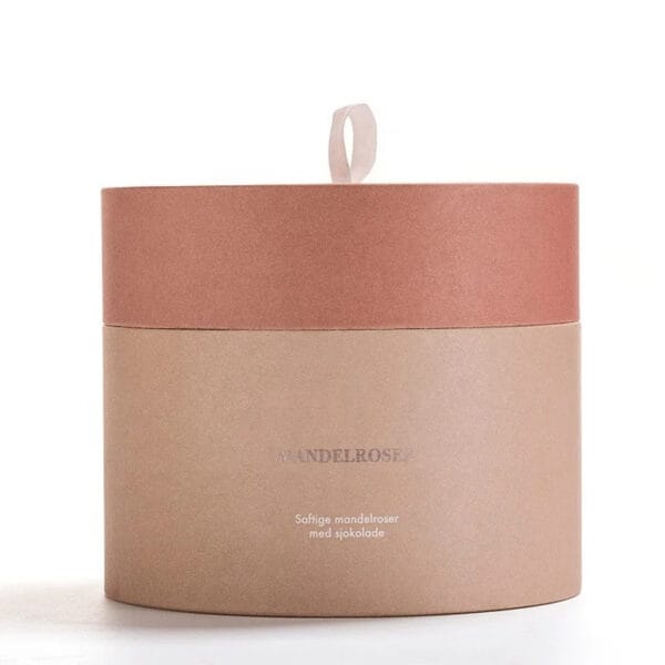Boîte cadeau ronde en papier imprimée sur mesure