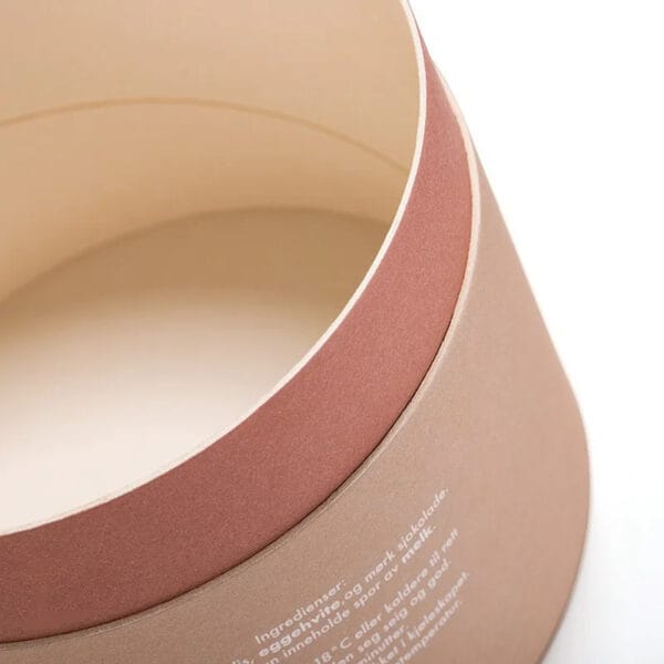 Boîte cadeau ronde en papier imprimée sur mesure