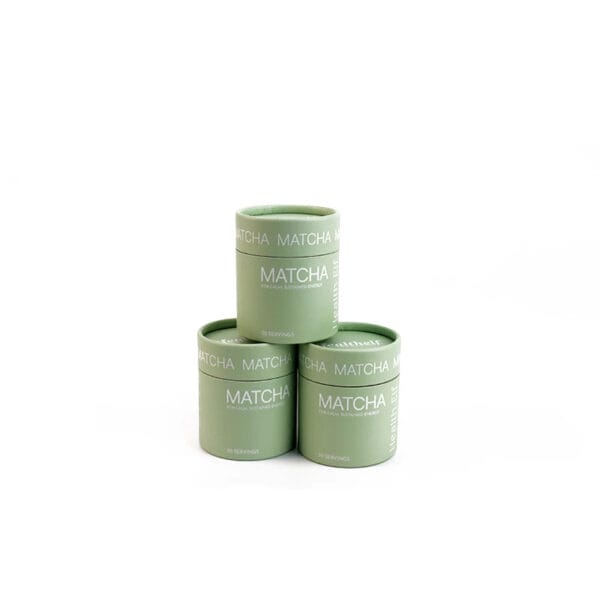 Té Matcha impreso a medida Tubo de papel Cajas de embalaje Latas
