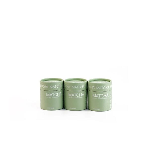 Té Matcha impreso a medida Tubo de papel Cajas de embalaje Latas
