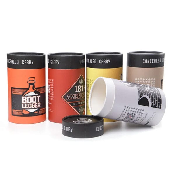 Custom Printed Paper Tube Packaging for Liquor Gift Bottles