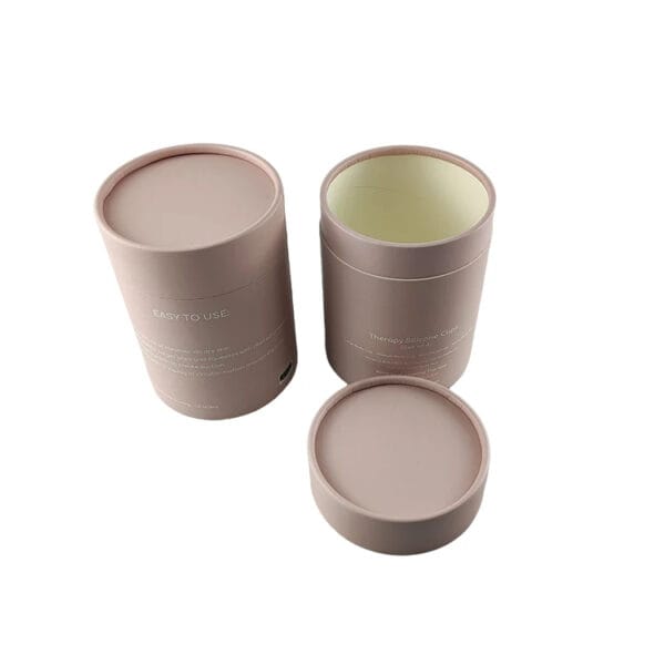Envasado en tubo de papel impreso personalizado para juegos de vasos de silicona