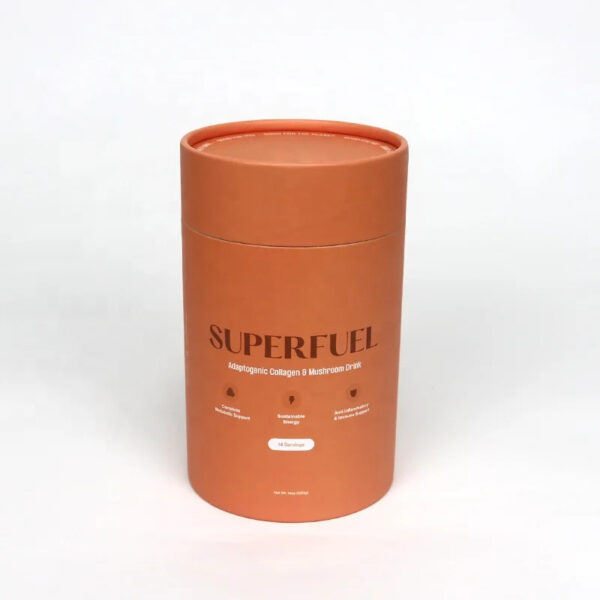 Custom Printed Paper Tube Packaging for Superfood Powder