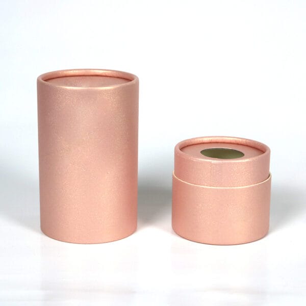 Imballaggio personalizzato del tubo di carta dell'oro rosa per la scatola dei cosmetici