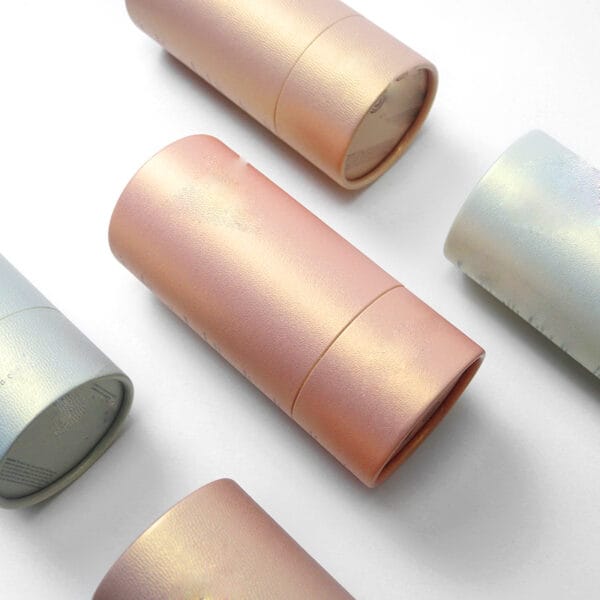 Imballaggio personalizzato del tubo di carta dell'oro rosa per la scatola dei cosmetici