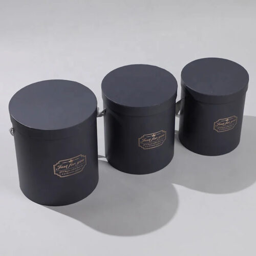 Custom Round Paper Tube Flower Gift Boxes With Lids and Logo