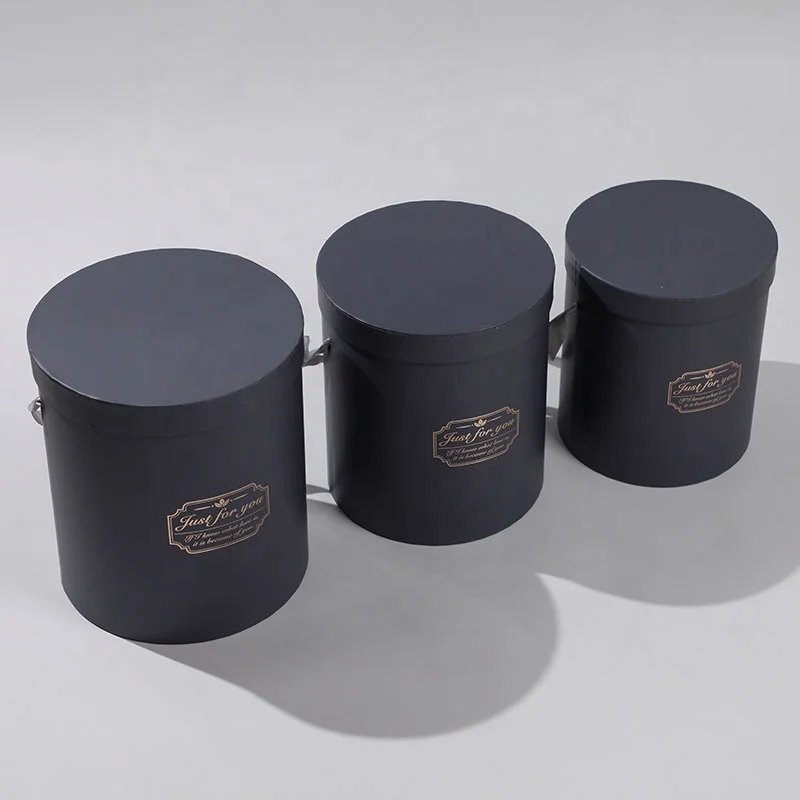 Custom Round Paper Tube Flower Gift Boxes With Lids and Logo