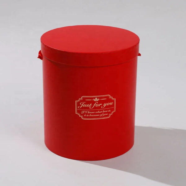 Custom Round Paper Tube Flower Gift Boxes With Lids and Logo