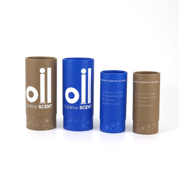 Custom Printed Paper Tube Boxes for Essential Oil Bottles