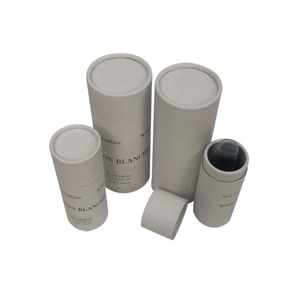 Custom Paper Tube Packaging for Hand Sanitizer Spray Bottles