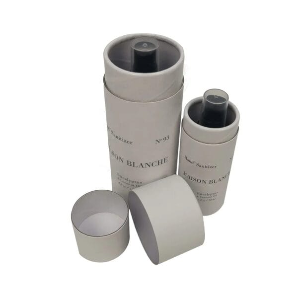 Custom Paper Tube Packaging for Hand Sanitizer Spray Bottles