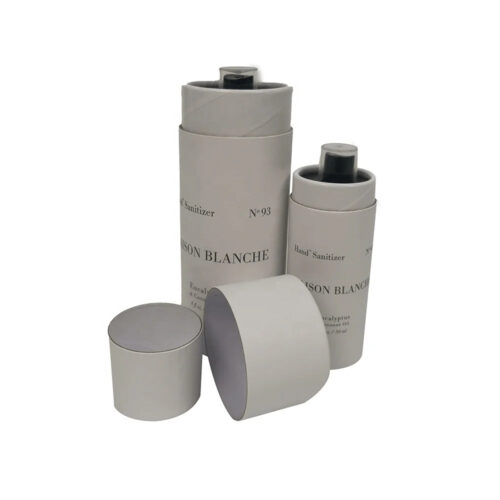 Custom Paper Tube Packaging for Hand Sanitizer Spray Bottles