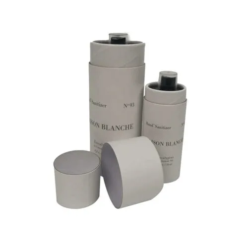 Custom Paper Tube Packaging for Hand Sanitizer Spray Bottles