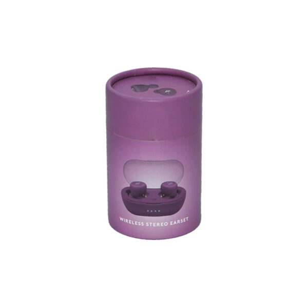 Custom Printed Paper Tube Packaging for Wireless Earbuds
