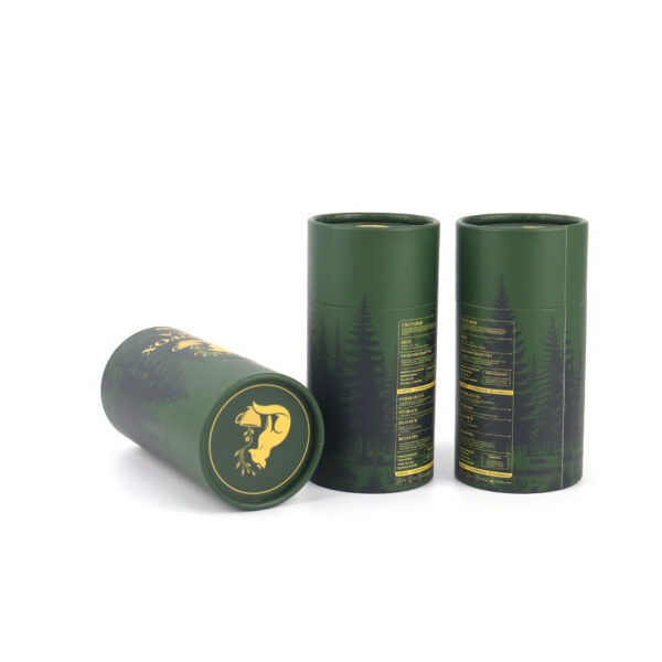 Custom Printed Round Paper Tea Tube Packaging Gift Cans