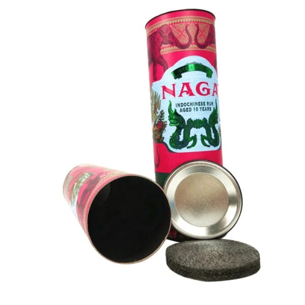 Emballage en tube papier rond imprimé sur mesure pour bouteilles de rhum