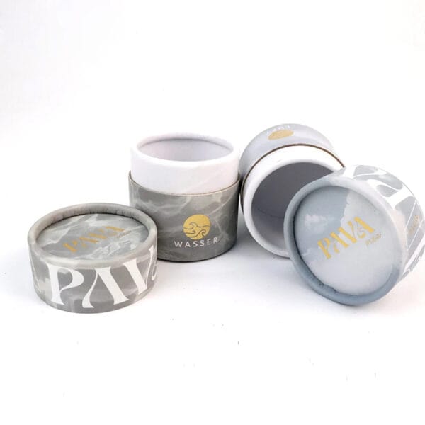 Foil Logo Rigid Paper Tube Packaging for Incense Blends
