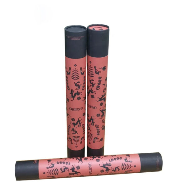 Long Printed Paper Tube Packaging with Detachable End Cap