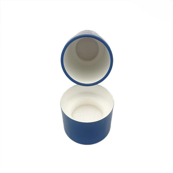 Matte Blue Rigid Paper Tube Box with Protective Foam Insert