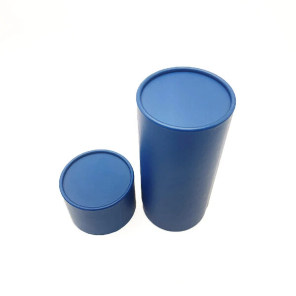 Matte Blue Rigid Paper Tube Box with Protective Foam Insert
