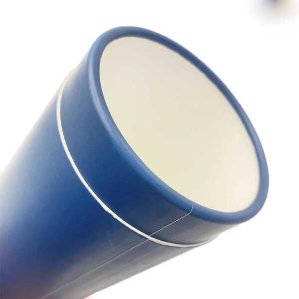 Matte Blue Rigid Paper Tube Box with Protective Foam Insert