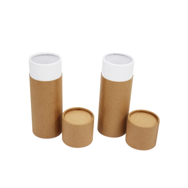 Scatola da imballaggio in carta Kraft naturale per tè con collo interno rialzato