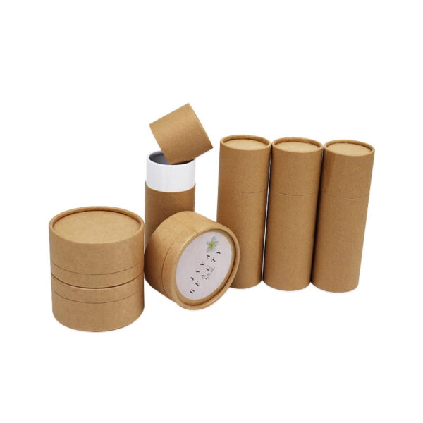 Scatola da imballaggio in carta Kraft naturale per tè con collo interno rialzato