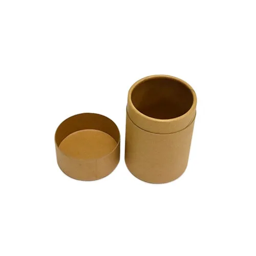 Scatola da regalo in carta kraft naturale con tubo telescopico