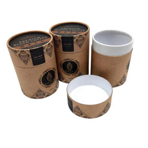 Printed Kraft Paper Tube Packaging for Ground Coffee Retail