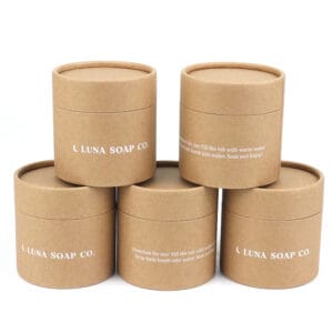 Wholesale Kraft Bath Bomb Tube with Printed Logo and Lid