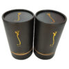 cylindrical perfume box, rigid paper tube, foil stamped packaging